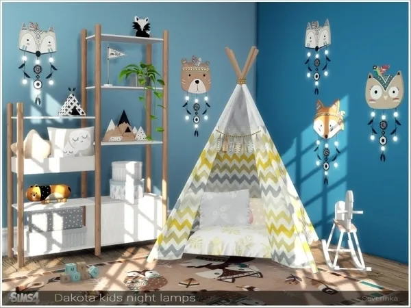 Maxis Match Severinka_'s Dakota kids night lamps - The Sims 4 Custom Content