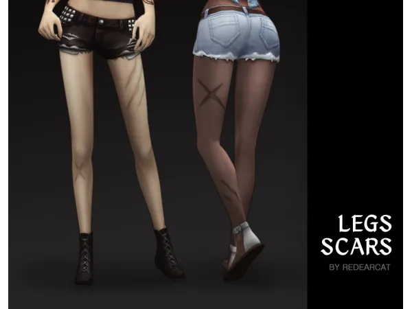 Maxis Match LEGS SCAR_1 - The Sims 4 Custom Content