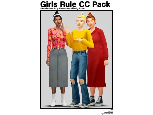 Maxis Match [Dyoreos] Girls Rule Pack - The Sims 4 Custom Content