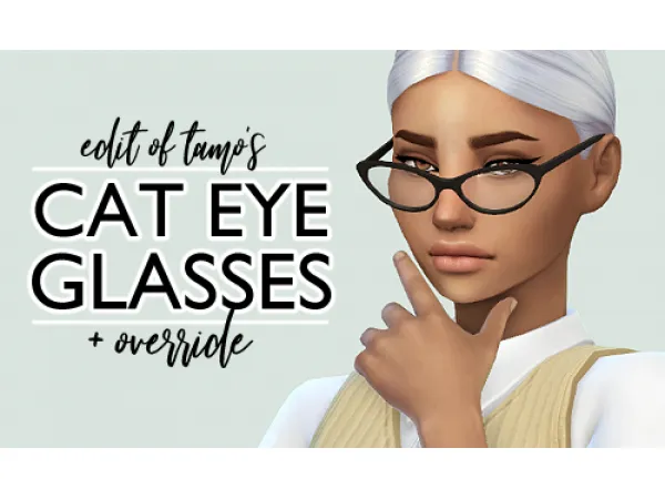 Maxis Match BG CAT EYE GLASSES by maushasims - The Sims 4 Custom Content