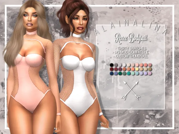 Alpha Renee Bodysuit - The Sims 4 Custom Content