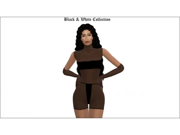 Alpha Black White Collection by DSSIMS - The Sims 4 Custom Content