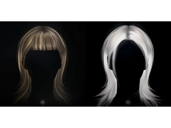 Alpha Hair 07_Hush Cut oood by mooo - The Sims 4 Custom Content