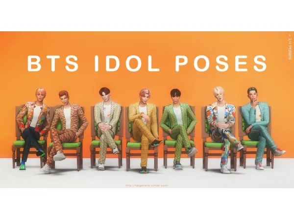Maxis Match helgatisha BTS IDOL poses Pose Pack - The Sims 4 Custom Content