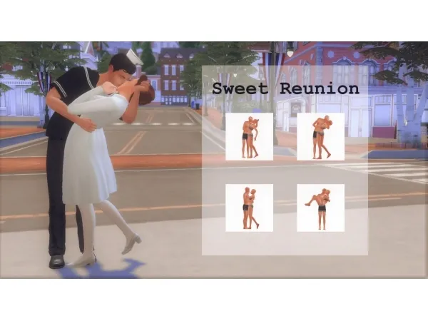 Maxis Match Sweet Reunion Pose Pack - The Sims 4 Custom Content