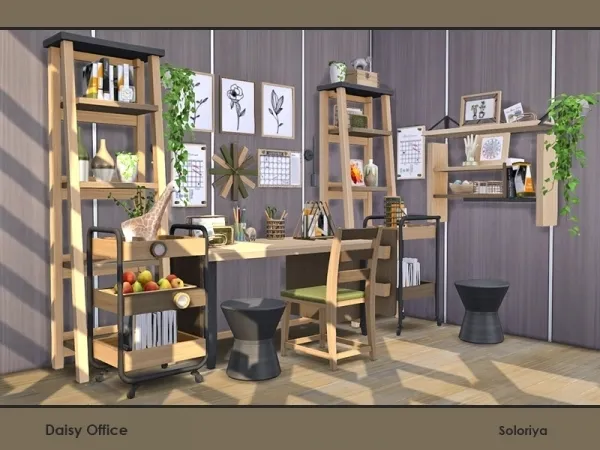 Maxis Match soloriya's Daisy Office by thesimsresource - The Sims 4 Custom Content