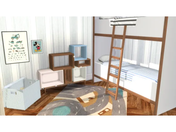 Alpha Deluxe Kidsroom sims by Nordica - The Sims 4 Custom Content