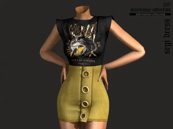 Alpha SC119 Segi Dress - The Sims 4 Custom Content