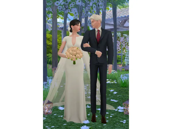Alpha [hiyut] wedding poses - The Sims 4 Custom Content