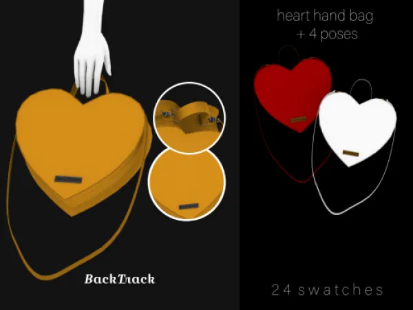 Heart Handbag + 4 poses by backtrack