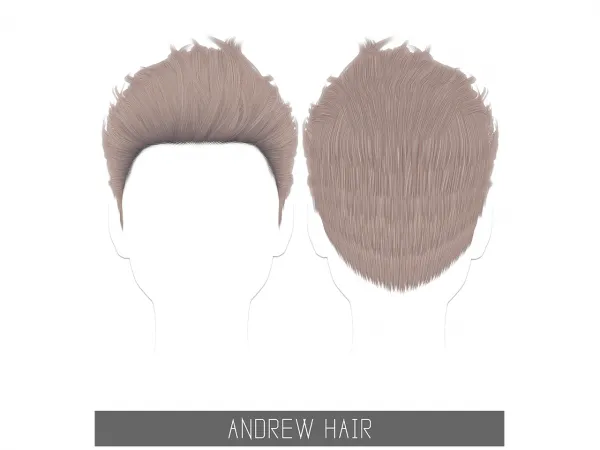 Alpha ANDREW HAIR - The Sims 4 Custom Content