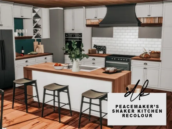 Maxis Match Peacemakers Shaker Kitchen Recolours sims by dk - The Sims 4 Custom Content