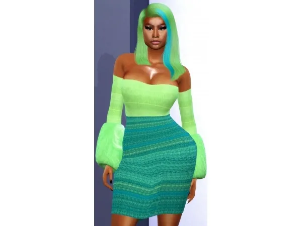 | NICKI MINAJ | Mark Fast Green Look