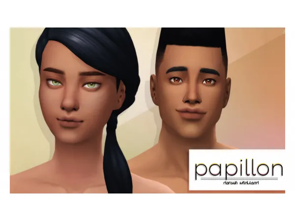 Maxis Match PAPILLON default nondefault skin blend for all ages UPDATED - The Sims 4 Custom Content