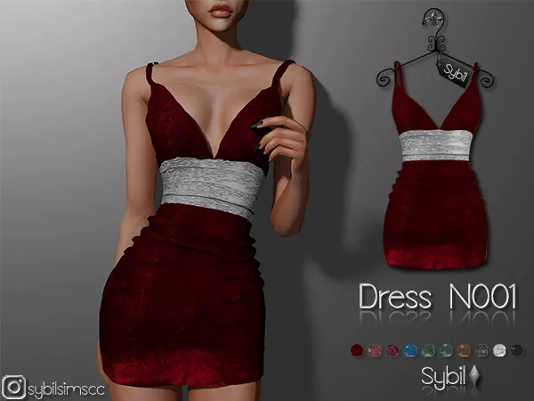 Alpha Dress N001 - The Sims 4 Custom Content