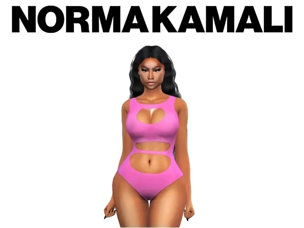 Alpha NICKI MINAJ Norma Kamali Bernie Swimsuit - The Sims 4 Custom Content