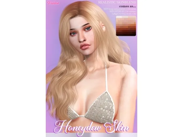 Alpha HONEYDEW Skin Overlay by pralinesims - The Sims 4 Custom Content