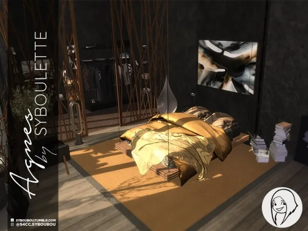 Alpha AGNES BEDROOM SET - The Sims 4 Custom Content