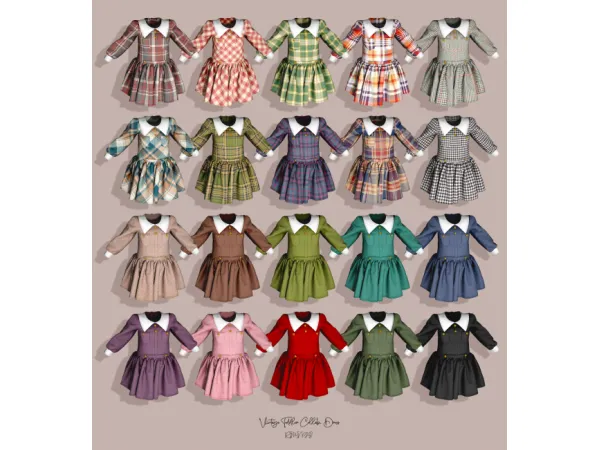 Alpha [RIMINGS] Vintage Toddler Collab_ Dress - The Sims 4 Custom Content