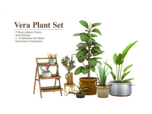 Mix Vera Plant Set by sims4nicolesstuff - The Sims 4 Custom Content