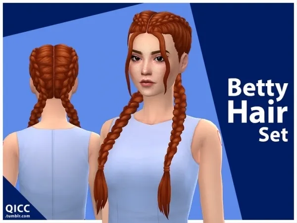 Maxis Match qicc's Betty Hair Set - The Sims 4 Custom Content