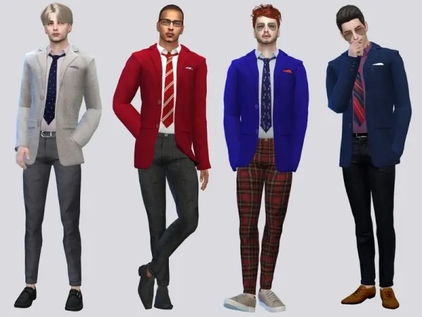 Maxis Match McLayneSims' Freshman Suit Top - The Sims 4 Custom Content