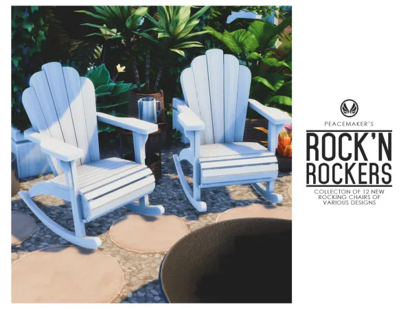 Maxis Match Rockn Rockers A Collection of 12 Rocking Chairs - The Sims 4 Custom Content