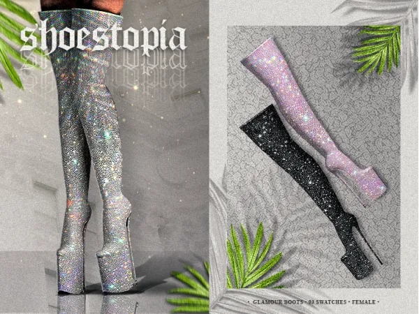 Alpha shoestopia glamour boots - The Sims 4 Custom Content