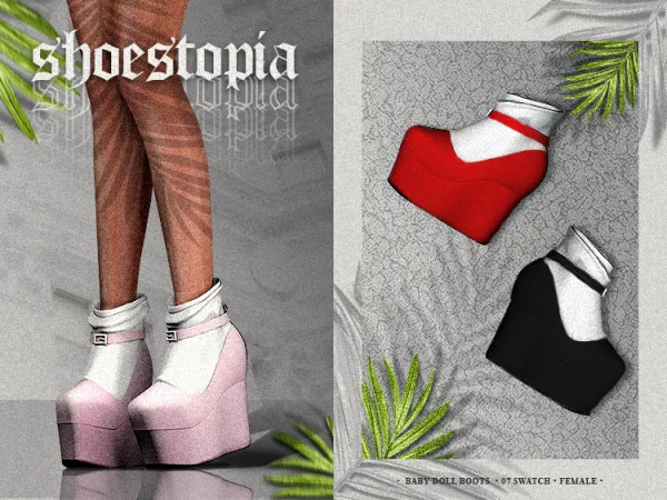 Alpha shoestopia baby doll boots - The Sims 4 Custom Content