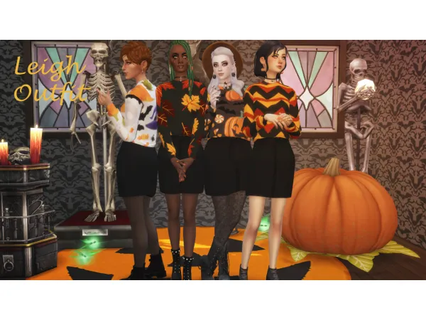 Maxis Match Leigh Outfit by - The Sims 4 Custom Content
