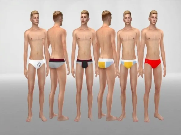 Maxis Match Danzippy86's Men's underpants in 4 colors - The Sims 4 Custom Content