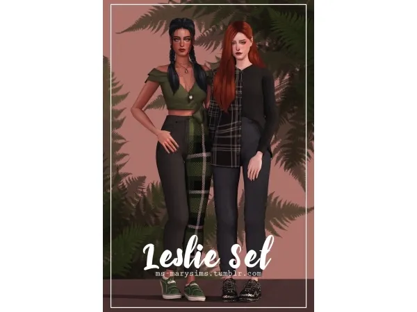 Maxis Match Leslie Set Maxis Match by MS Mary Sims - The Sims 4 Custom Content