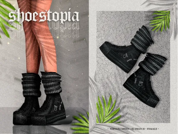 Alpha shoestopia nirvana shoes - The Sims 4 Custom Content