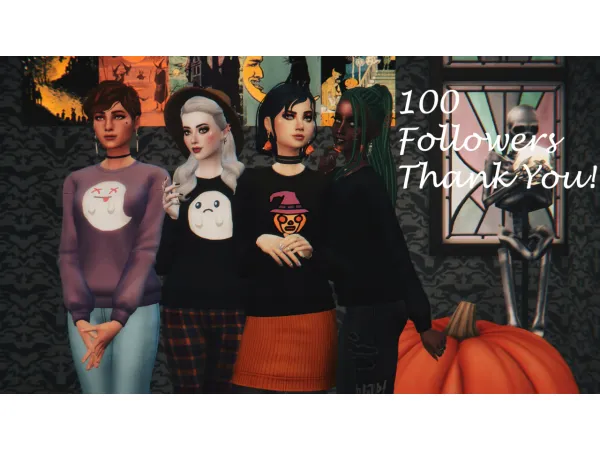 Maxis Match Halloween sweaters by wastelandwhisperer - The Sims 4 Custom Content