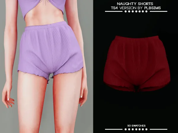 Alpha Naughty Shorts - The Sims 4 Custom Content