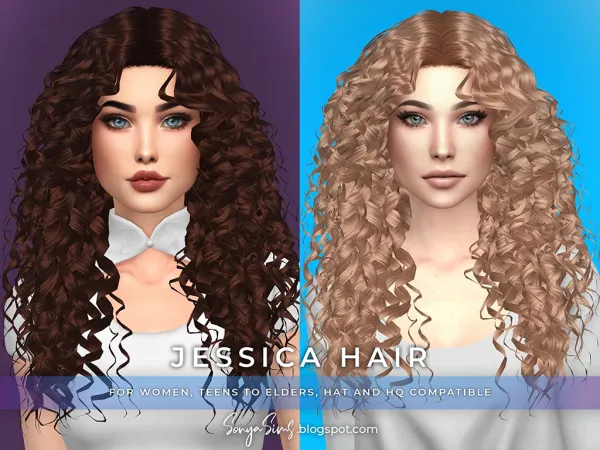 Alpha Jessica Hairstyle for Kids - The Sims 4 Custom Content