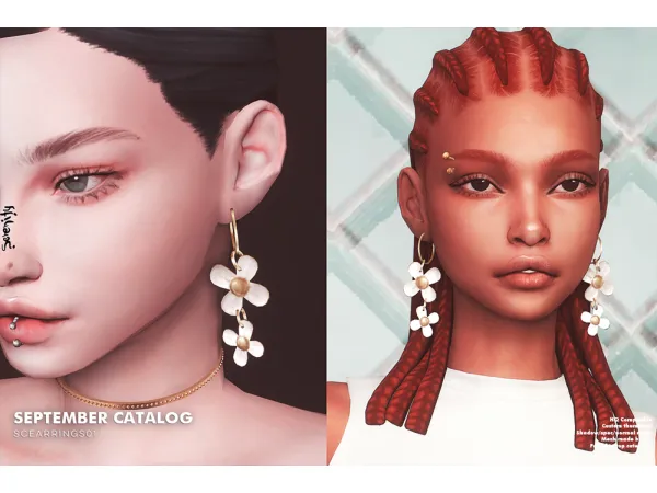 Mix SC Earrings 01 - The Sims 4 Custom Content