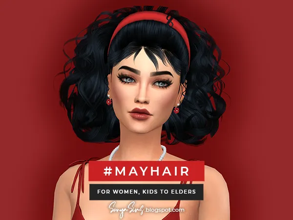 Alpha May Hair Adults kids - The Sims 4 Custom Content