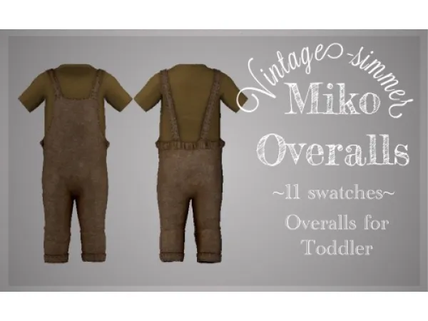 Maxis Match Miko Overalls - The Sims 4 Custom Content