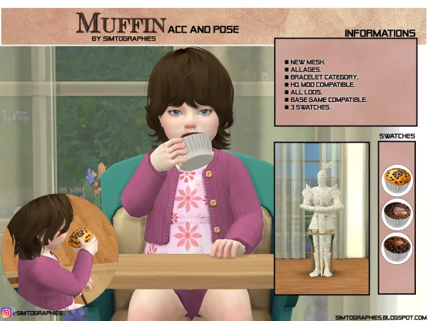 Alpha Muffin Pose - The Sims 4 Custom Content