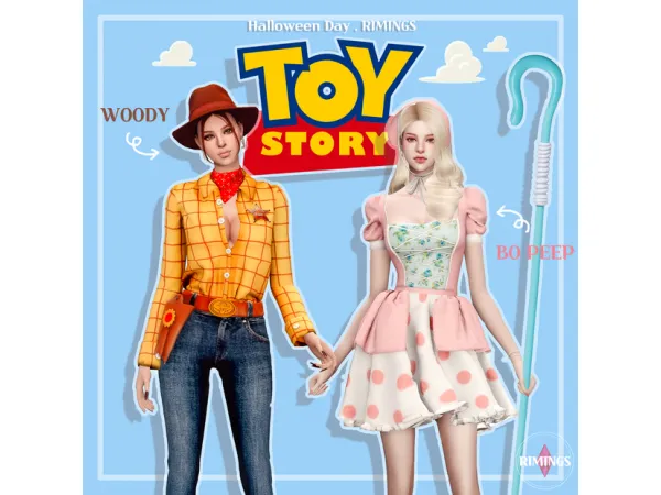 Alpha [RIMINGS] TOY STORY COSTUME - The Sims 4 Custom Content