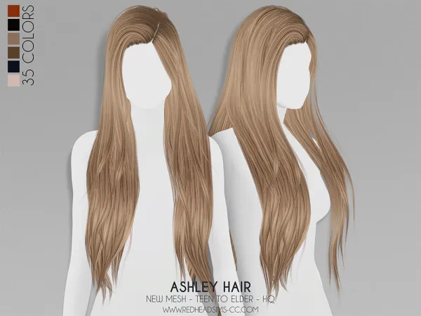 Alpha ASHLEY HAIR - The Sims 4 Custom Content
