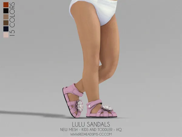 Alpha LULU SANDALS KIDS AND TODDLER - The Sims 4 Custom Content