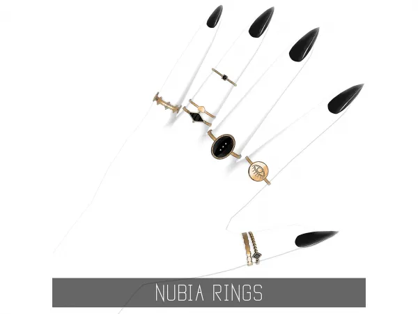 Alpha NUBIA RINGS - The Sims 4 Custom Content
