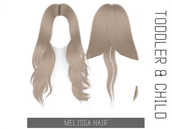 Alpha MELISSA HAIR TODDLER CHILD - The Sims 4 Custom Content