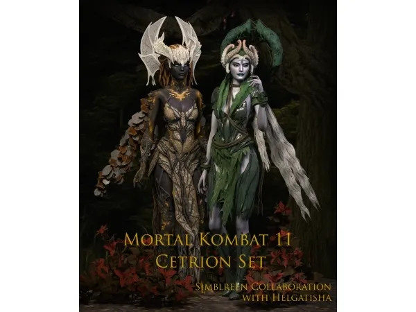 Alpha Simblreen Collaboration with helgatisha Mortal Kombat 11 Cetrion Set by astya96 - The Sims 4 Custom Content
