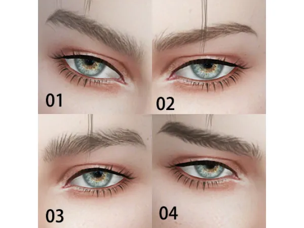 Alpha BECKYSIMS MALE EYEBROWS 1 4 - The Sims 4 Custom Content