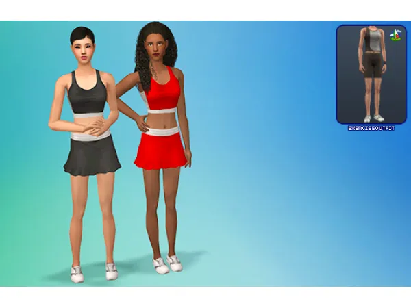 Body Exercise outfit chan by keoni - The Sims 2 Custom Content
