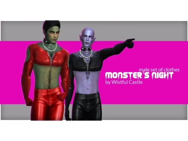 Maxis Match Monster's Night (clothes set) by wistfulpoltergeist - The Sims 4 Custom Content