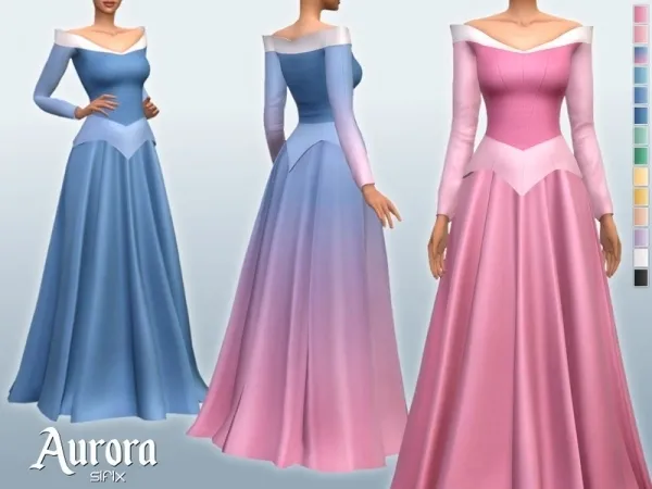 Maxis Match Sifix's Aurora Dress - The Sims 4 Custom Content